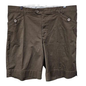 Lee Plantinum Label Brown Bermuda Shorts Size 16 NWT Gorpcore Outdoors Hiking